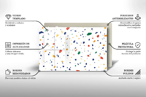 Glas Ceranfeldabdeckung Buntes Steinzeug