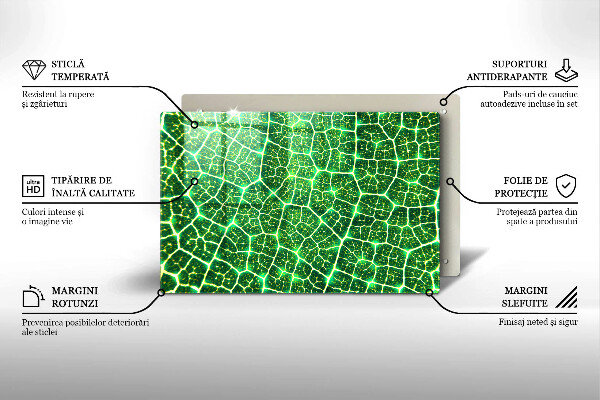 Glas Ceranfeldabdeckung Blattstruktur