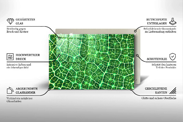 Glas Ceranfeldabdeckung Blattstruktur