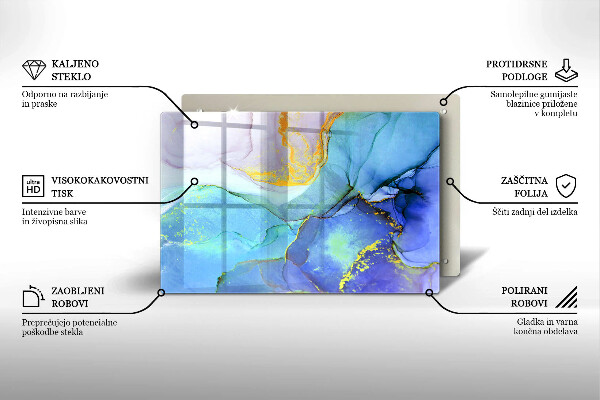 Glas Ceranfeldabdeckung Gebrochener Goldstein
