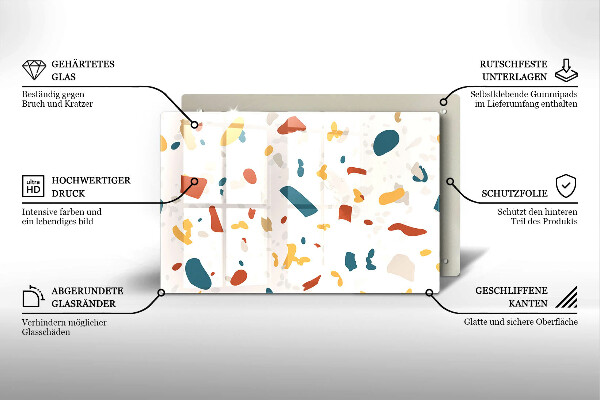 Glas Ceranfeldabdeckung Dekoratives Steinzeug