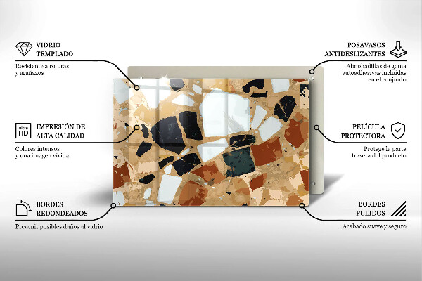 Glas Ceranfeldabdeckung Dekorativer Steinteller