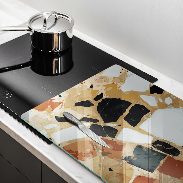 Glas Ceranfeldabdeckung Dekorativer Steinteller