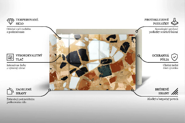 Glas Ceranfeldabdeckung Dekorativer Steinteller
