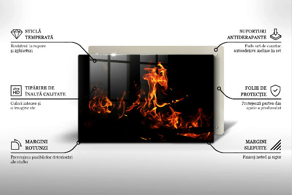 Glas Ceranfeldabdeckung Zünde eine lebendige Flamme an