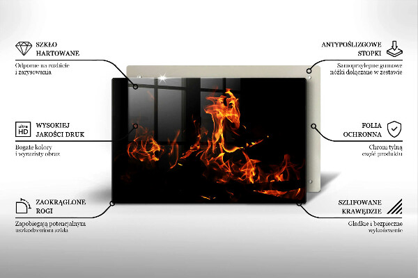 Glas Ceranfeldabdeckung Zünde eine lebendige Flamme an