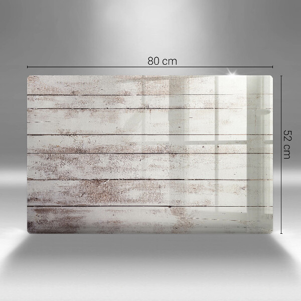 Glas Herdabdeckplatte Alte Holzbretter