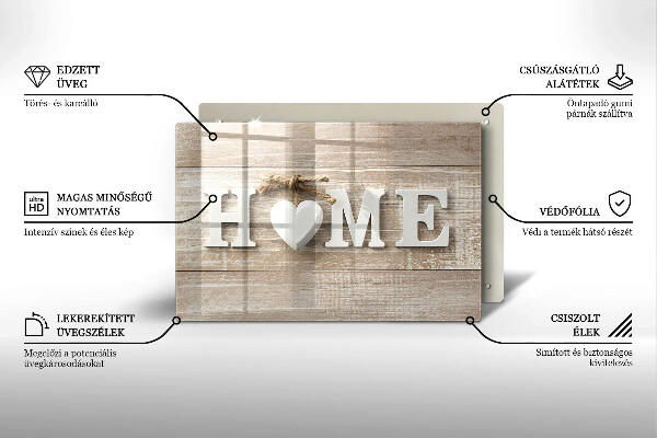 Glas Herdabdeckplatte Home