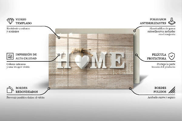 Glas Herdabdeckplatte Home
