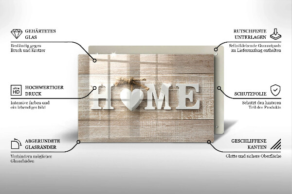 Glas Herdabdeckplatte Home