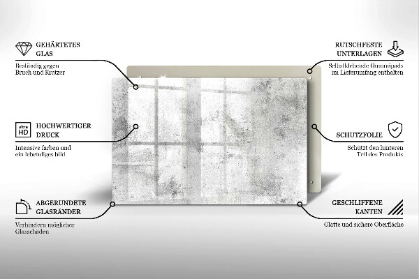 Glas Ceranfeldabdeckung Betonstruktur