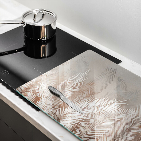 Glas Ceranfeldabdeckung Boho-Vegetationsblätter