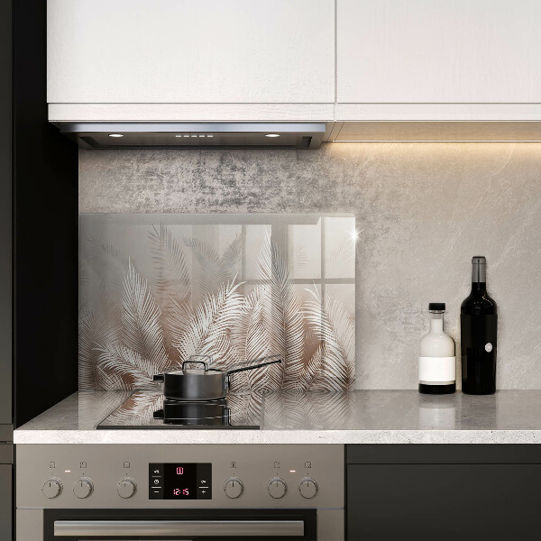 Glas Ceranfeldabdeckung Boho-Vegetationsblätter