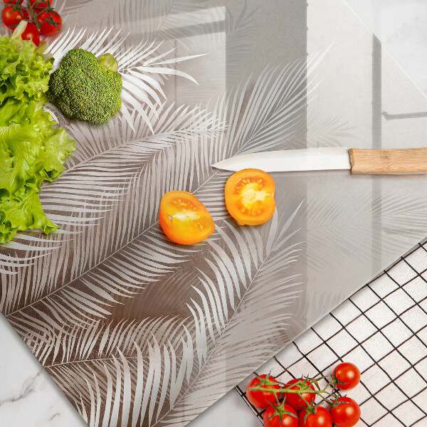 Glas Ceranfeldabdeckung Boho-Vegetationsblätter