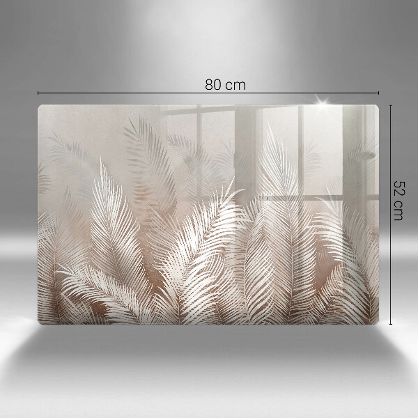 Glas Ceranfeldabdeckung Boho-Vegetationsblätter