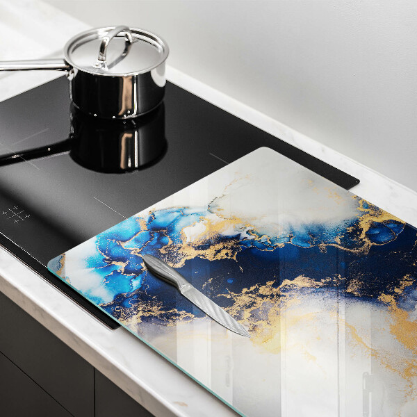 Glas Ceranfeldabdeckung Abstraktion mit Blau