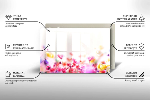 Glas Ceranfeldabdeckung Blumenwiese
