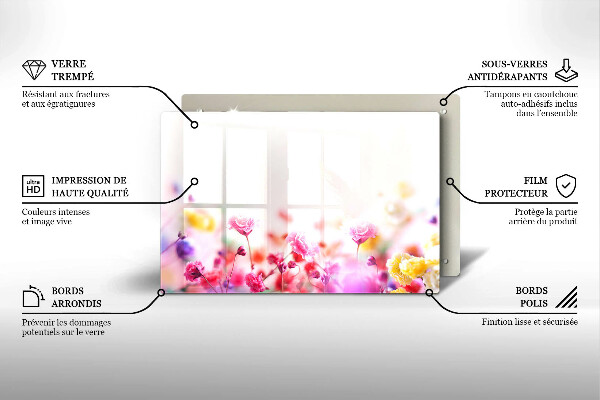 Glas Ceranfeldabdeckung Blumenwiese