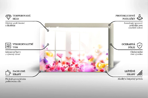 Glas Ceranfeldabdeckung Blumenwiese