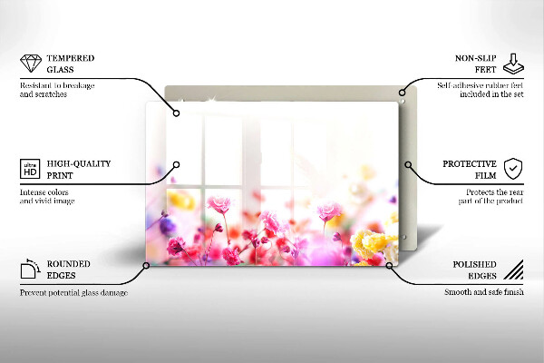 Glas Ceranfeldabdeckung Blumenwiese
