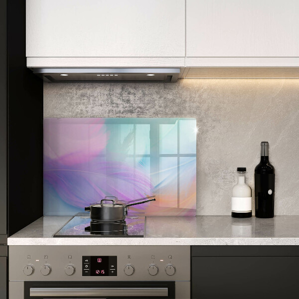 Glas Ceranfeldabdeckung Pastellfedern