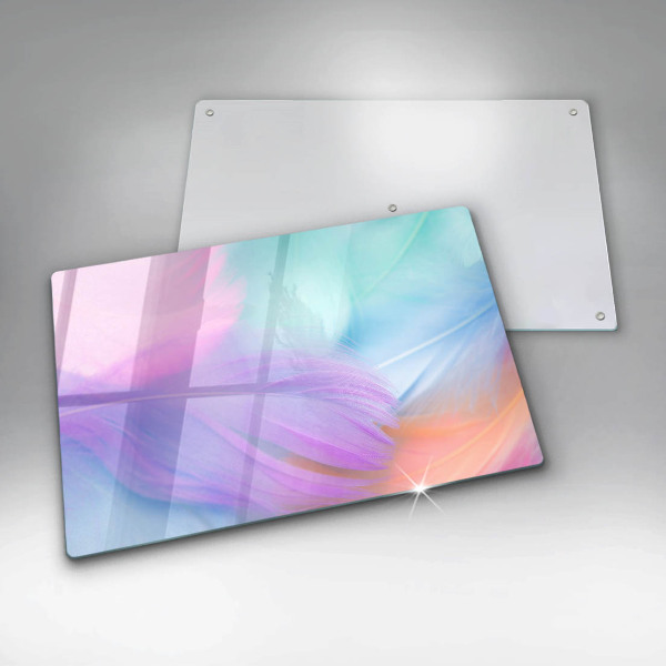 Glas Ceranfeldabdeckung Pastellfedern