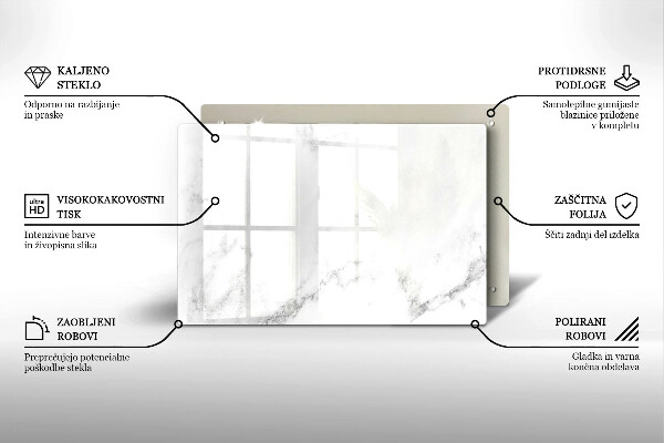 Glas Ceranfeldabdeckung Moderner Marmor