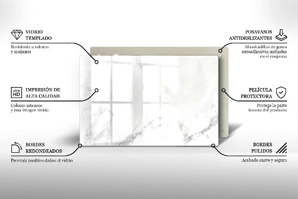 Glas Ceranfeldabdeckung Moderner Marmor