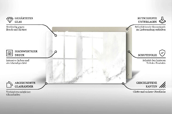 Glas Ceranfeldabdeckung Moderner Marmor