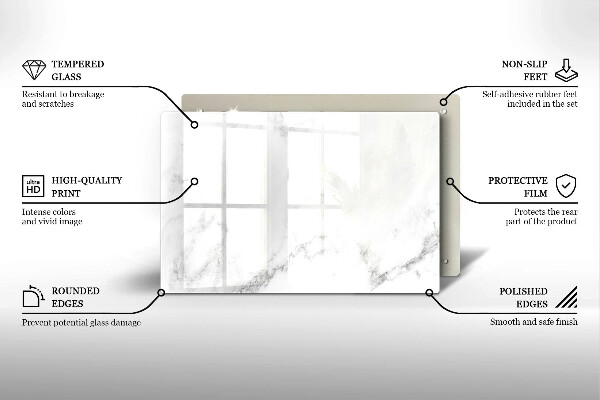 Glas Ceranfeldabdeckung Moderner Marmor