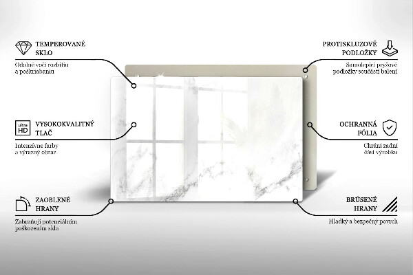 Glas Ceranfeldabdeckung Moderner Marmor