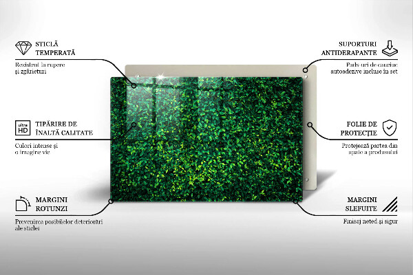 Glas Ceranfeldabdeckung Pflanze mit kleinen Blättern