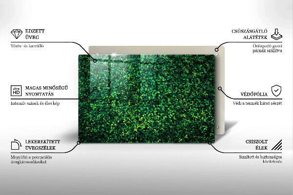 Glas Ceranfeldabdeckung Pflanze mit kleinen Blättern