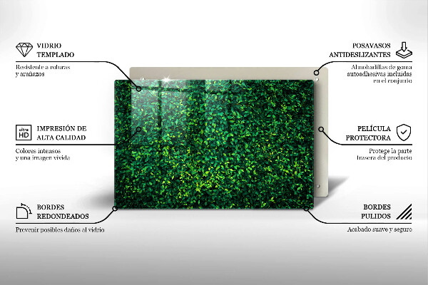 Glas Ceranfeldabdeckung Pflanze mit kleinen Blättern