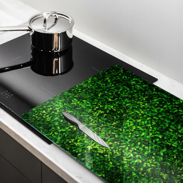 Glas Ceranfeldabdeckung Pflanze mit kleinen Blättern