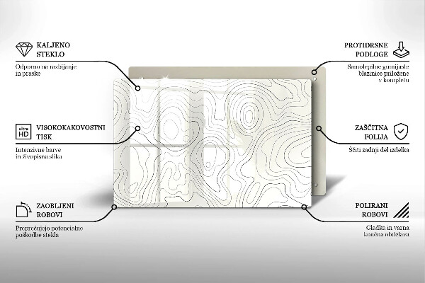 Glas Ceranfeldabdeckung Linienkunstdesign