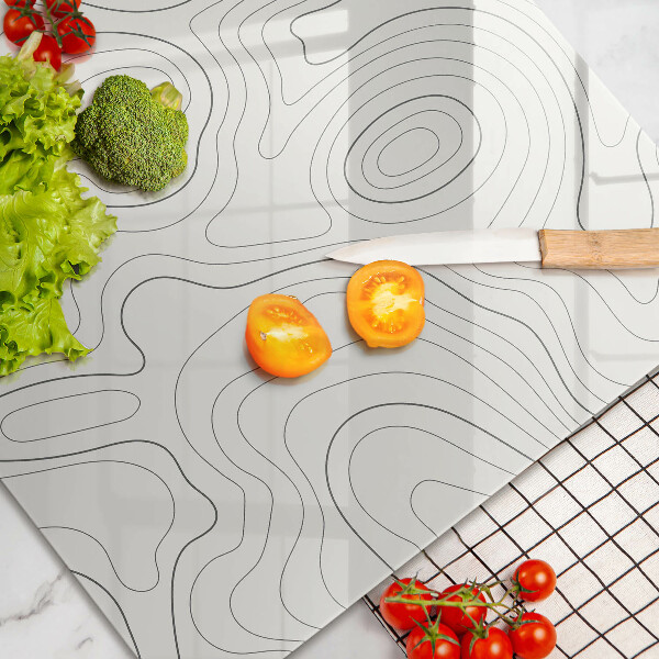 Glas Ceranfeldabdeckung Linienkunstdesign