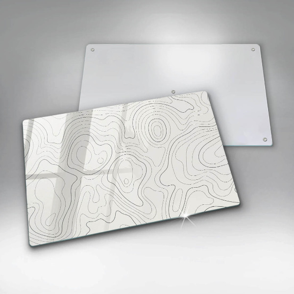 Glas Ceranfeldabdeckung Linienkunstdesign