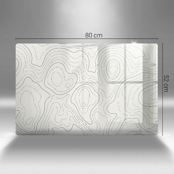 Glas Ceranfeldabdeckung Linienkunstdesign