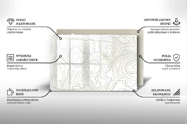 Glas Ceranfeldabdeckung Linienkunstdesign