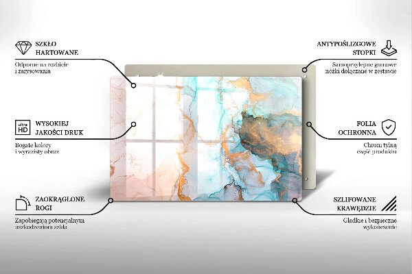 Glas Ceranfeldabdeckung Marmorabstraktion