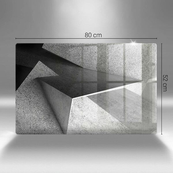 Glas Ceranfeldabdeckung Konkrete Abstraktion