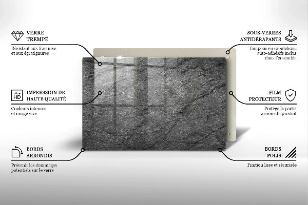 Glas Ceranfeldabdeckung Steinstruktur