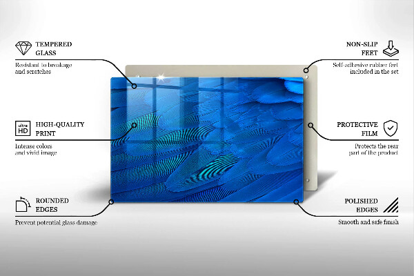 Glas Ceranfeldabdeckung Vogelfedern