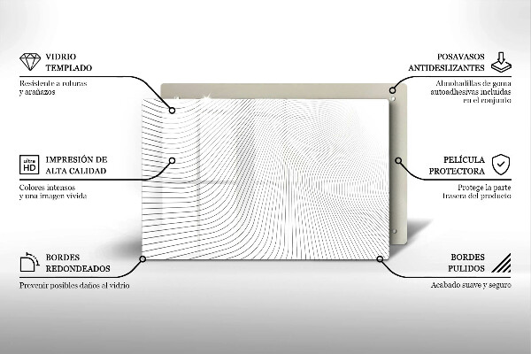 Glas Herdabdeckplatte Modernes Linienmuster