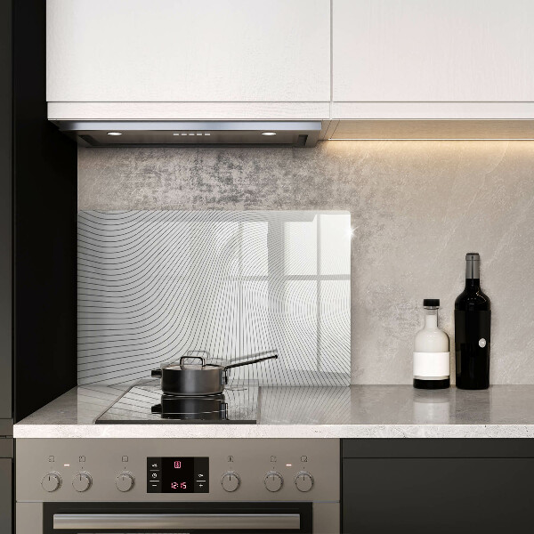 Glas Herdabdeckplatte Modernes Linienmuster