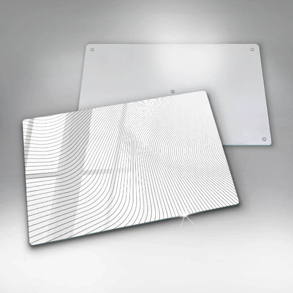 Glas Herdabdeckplatte Modernes Linienmuster