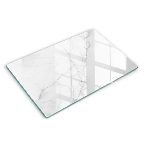 Glas Herdabdeckplatte Marmorsteinhintergrund