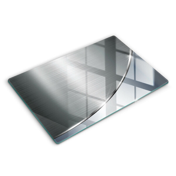 Glas Herdabdeckplatte Abstraktionsmuster aus Metall