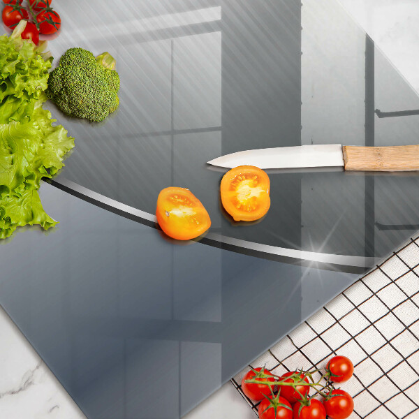 Glas Herdabdeckplatte Abstraktionsmuster aus Metall